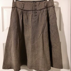 🍌Banana Republic 100% Wool Jacquard Flare Circle Skirt